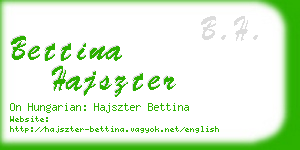 bettina hajszter business card